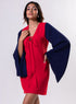 Flared Sleeve Mini Red Dress